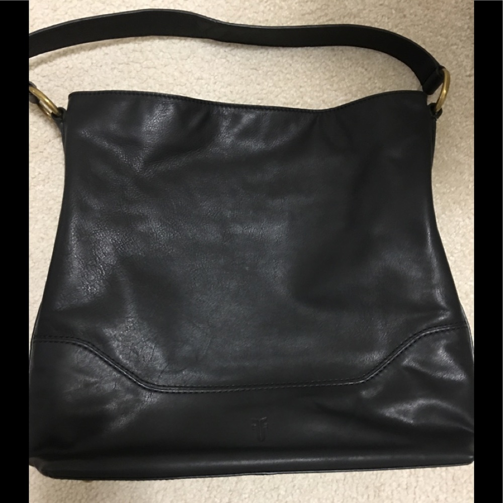 Frye Paige Hobo Black Leather Handbag